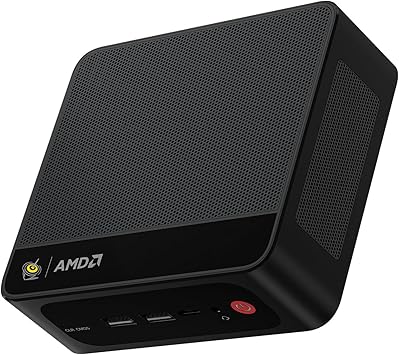 Beelink SER5 MAX 迷你电脑，AMD Ryzen7 7735HS(8C/16T，最高 4.75GHz)，迷你电脑 24GB LPDDR5 RAM 500GB M.2 SSD 显卡 12 核 2200MHz，支持 4K 三显/HDMI+DP+Type-C/Wifi6/BT5.4/2.5G LAN