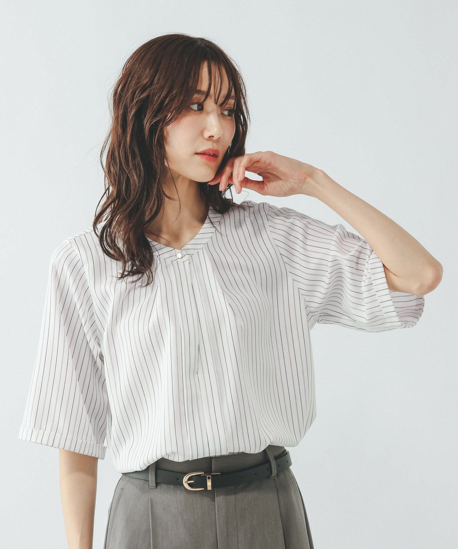 美丽2way折边半袖/636634