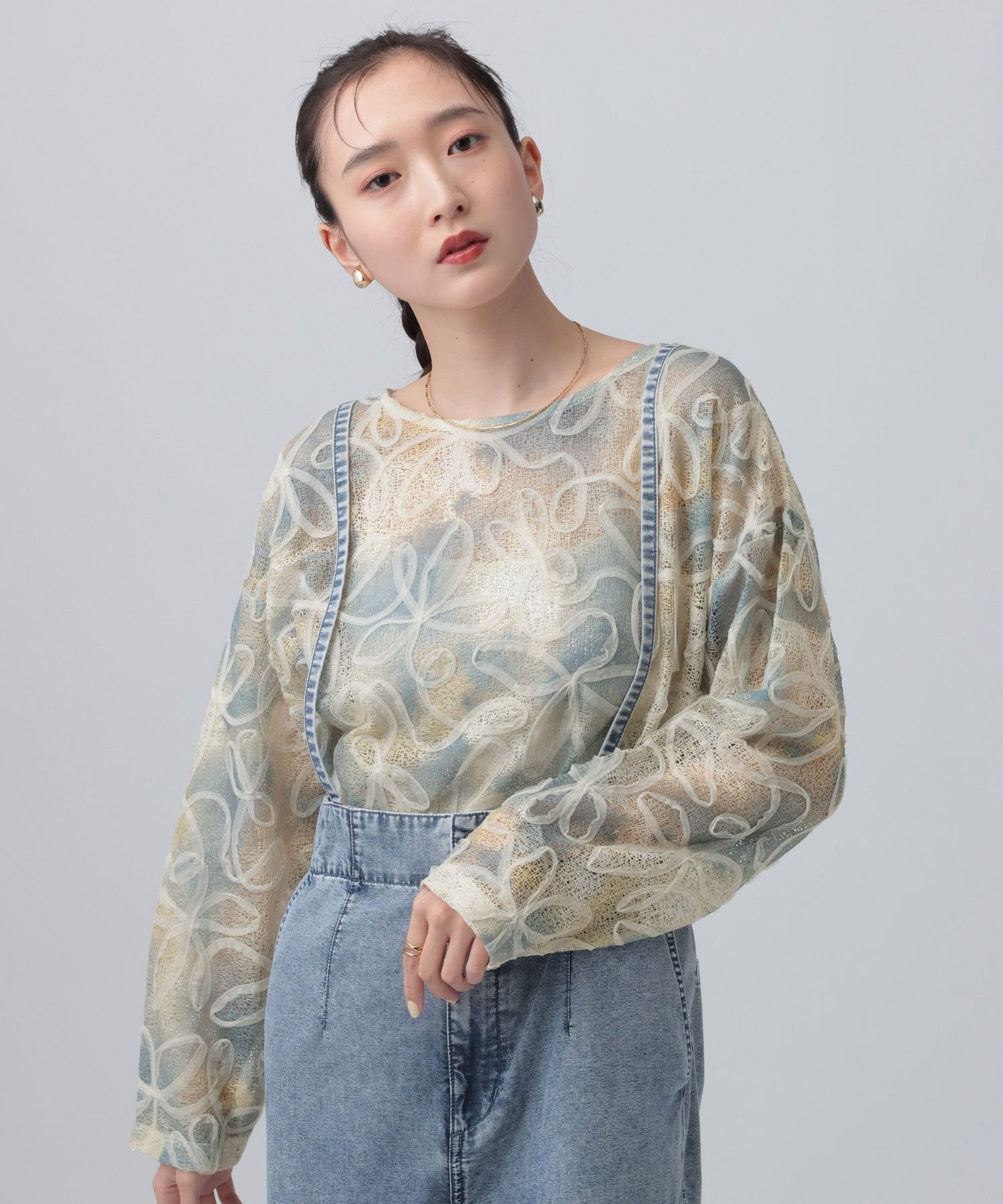 Nuance 图案长袖套头衫