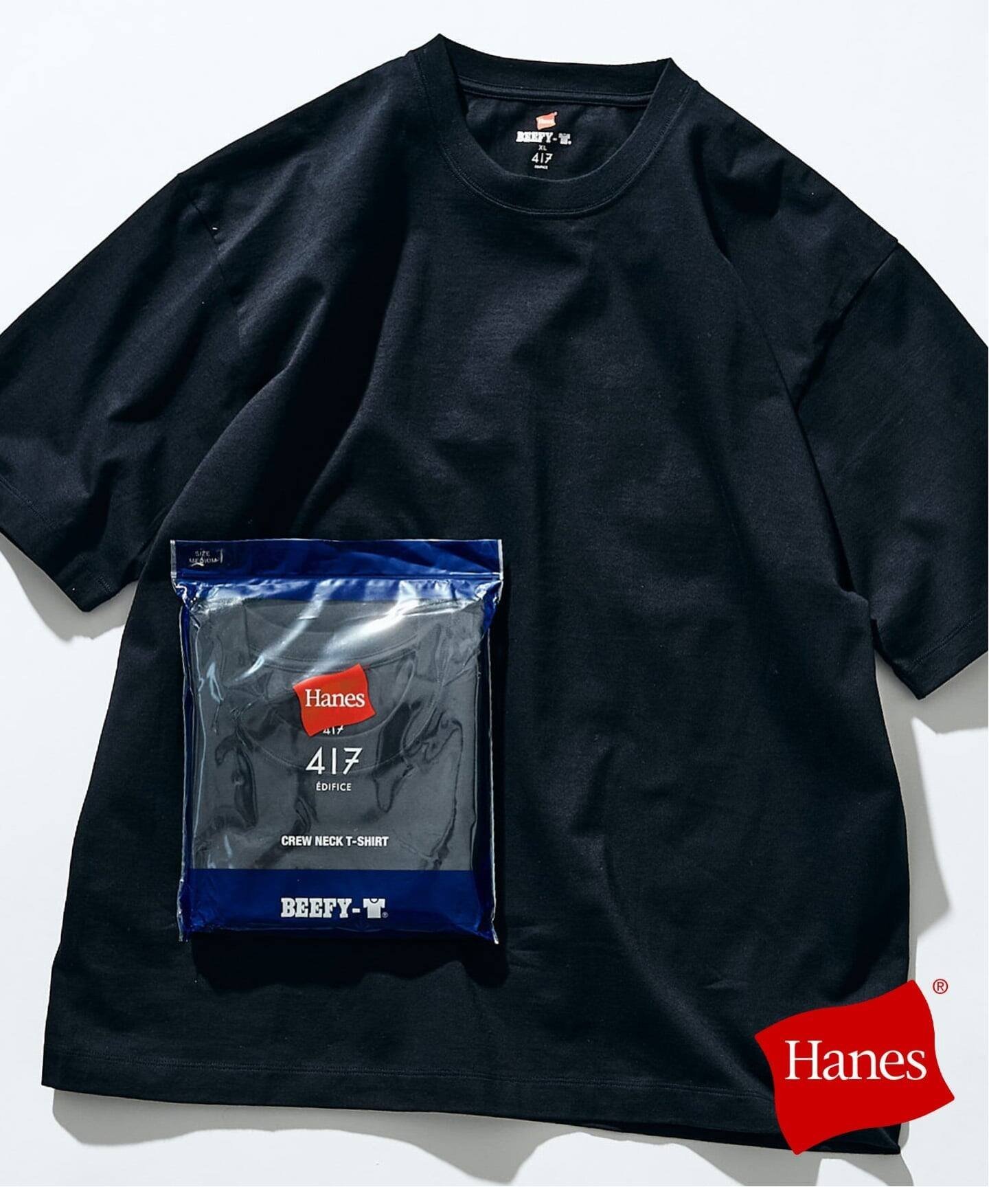 [Hanes * 417 EDIFICE] 特别订购 BEEFY 圆领 T 恤（现代版型）