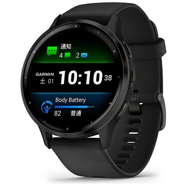【参与赢取高达20000积分|截至 6/25] GARMIN Venu 3 GPS 智能手表 黑色 / 板岩色 010-02784-41 [Suica 兼容]