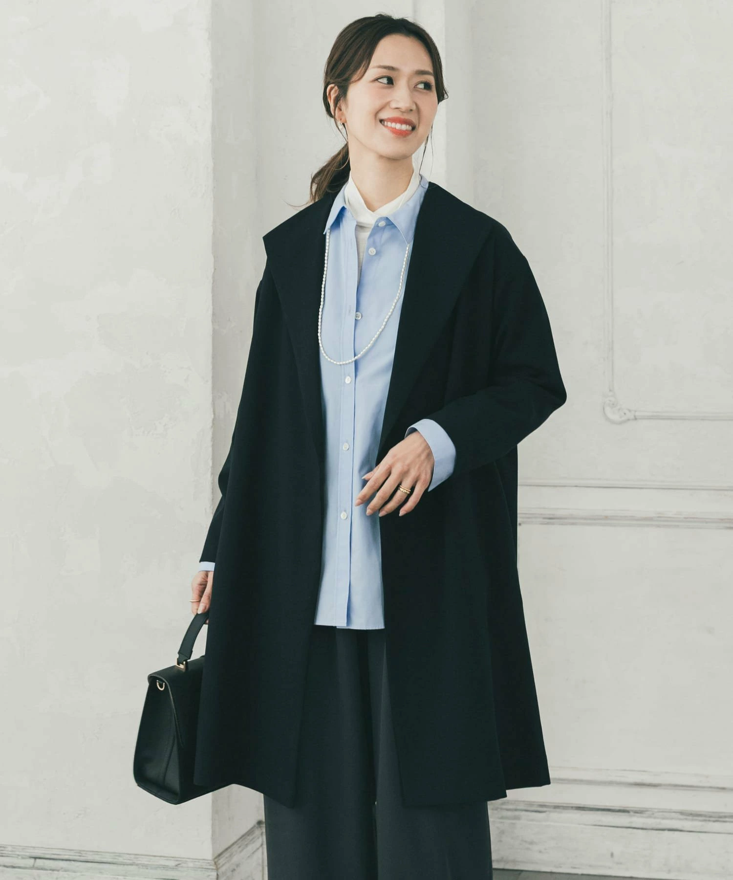 “网络独家”双十字礼服大衣