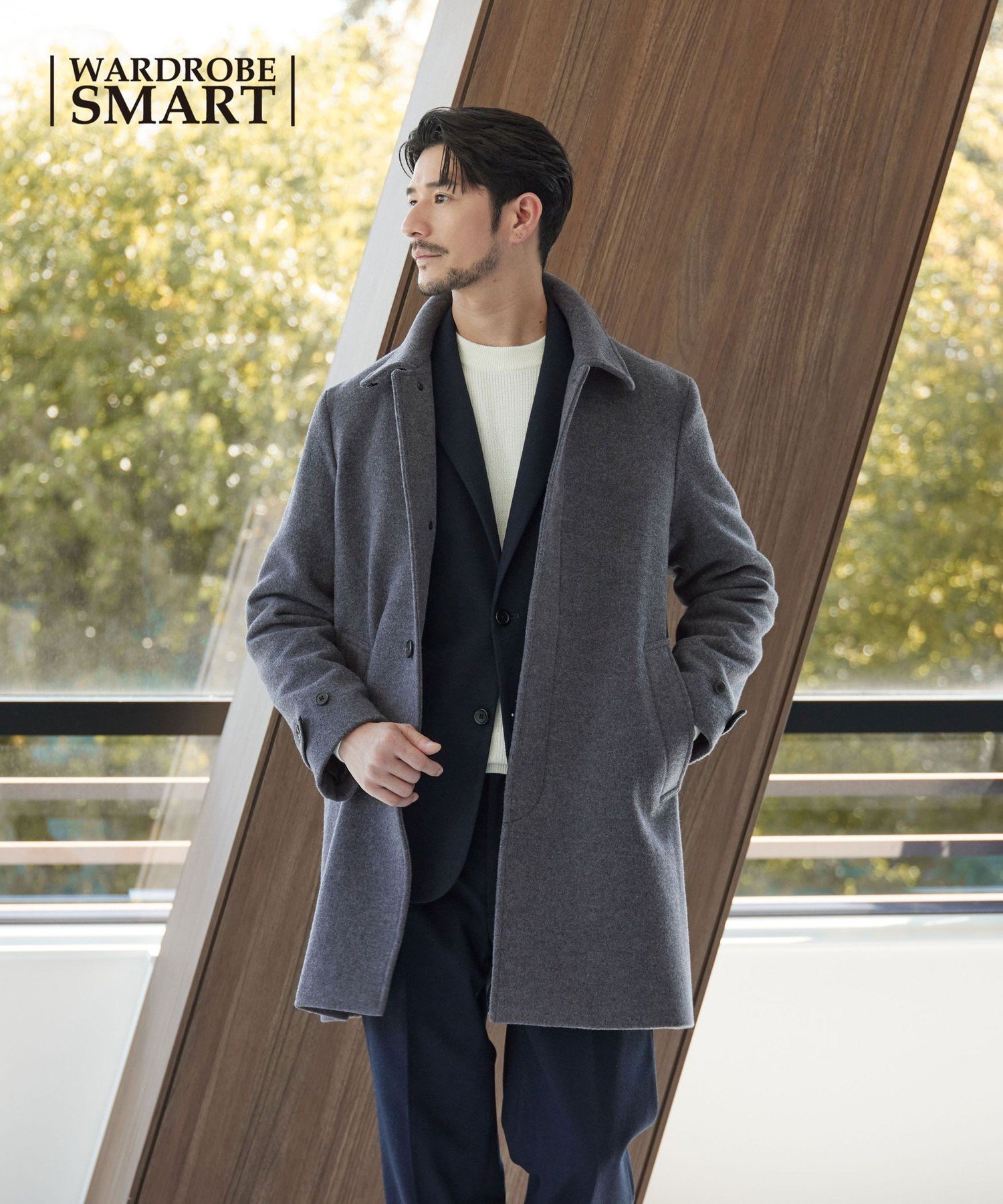 [WEB限定 WARDROBE SMART] PE麦尔登立领外套