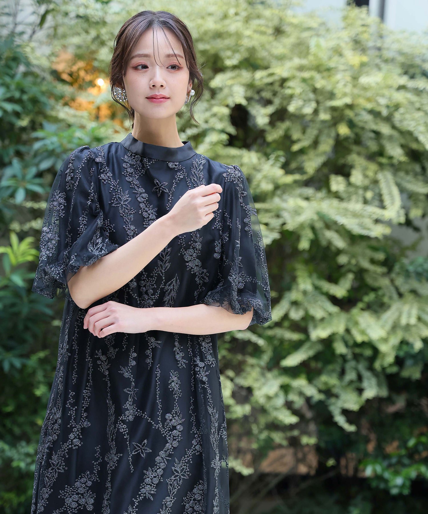 全刺绣帐篷线连衣裙婚礼场合礼服返校派对邀请函礼服