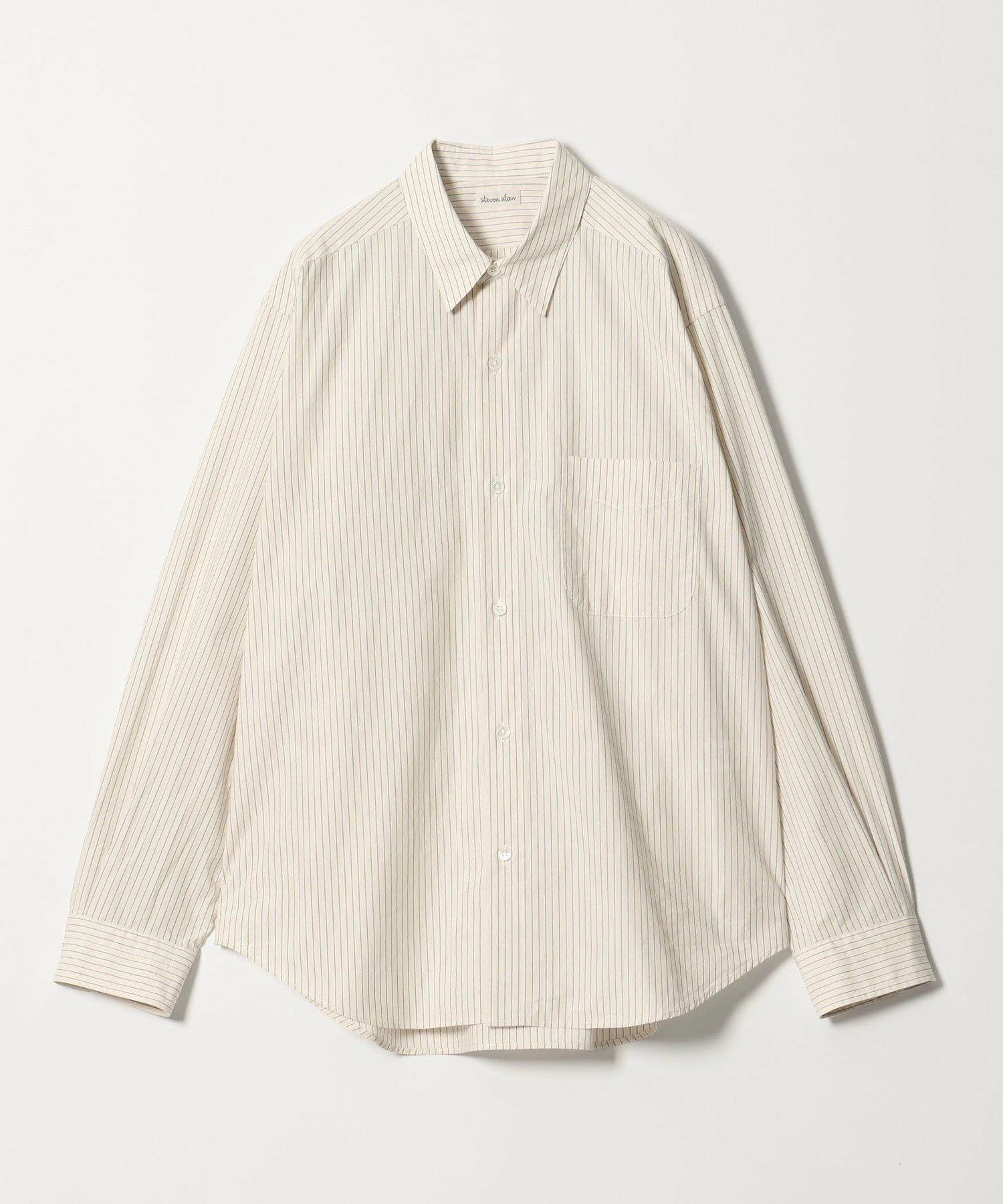 <Steven Alan> 雾霾条纹常规领衬衫 NARROW