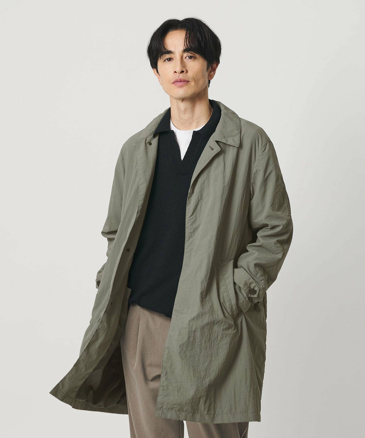 PERTEX 尼龙 Balmacan 防水外套
