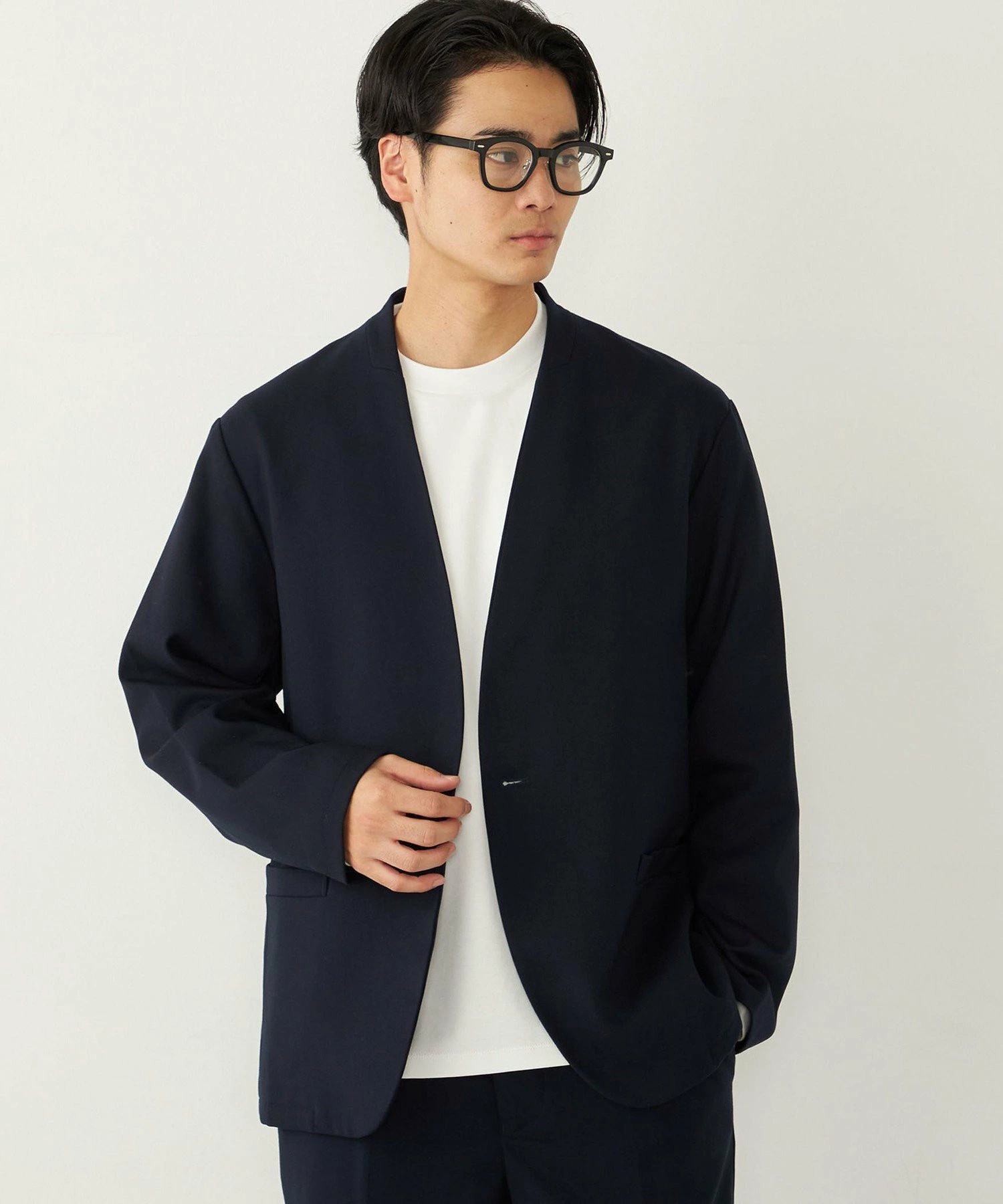 发货颜色：<可手洗>TR无领夹克（可设置）◇