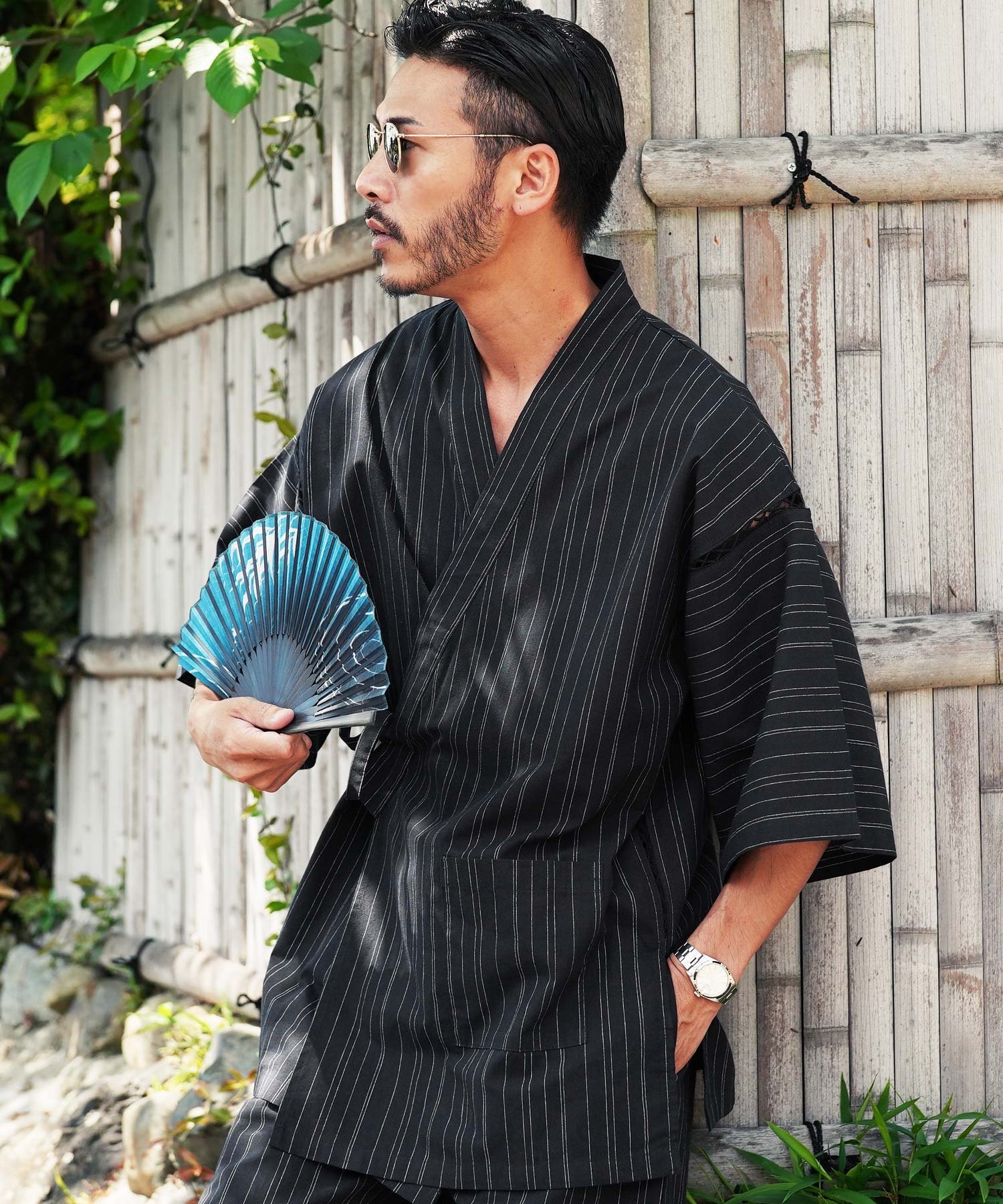 Shijira Ori Jinbei 上下套装 节日烟火节 父亲节礼物 礼物