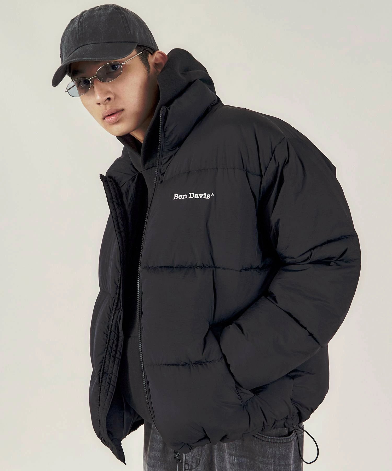 [BEN DAVIS] BD PUFFER JACKET / 夹克填充羽绒服抽绳刺绣