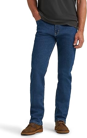 Wrangler Authentics 男士常规版型舒适弹性腰部牛仔裤