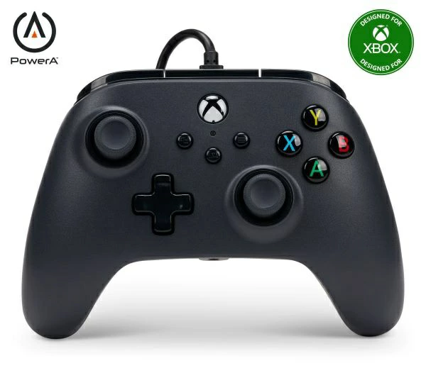 电源A | Power A [国内正品 2 年保修] PowerA 有线控制器 黑色 适用于 Xbox Series XS PC Windows 10/11 （官方授权） PowerA 1519265JP-03