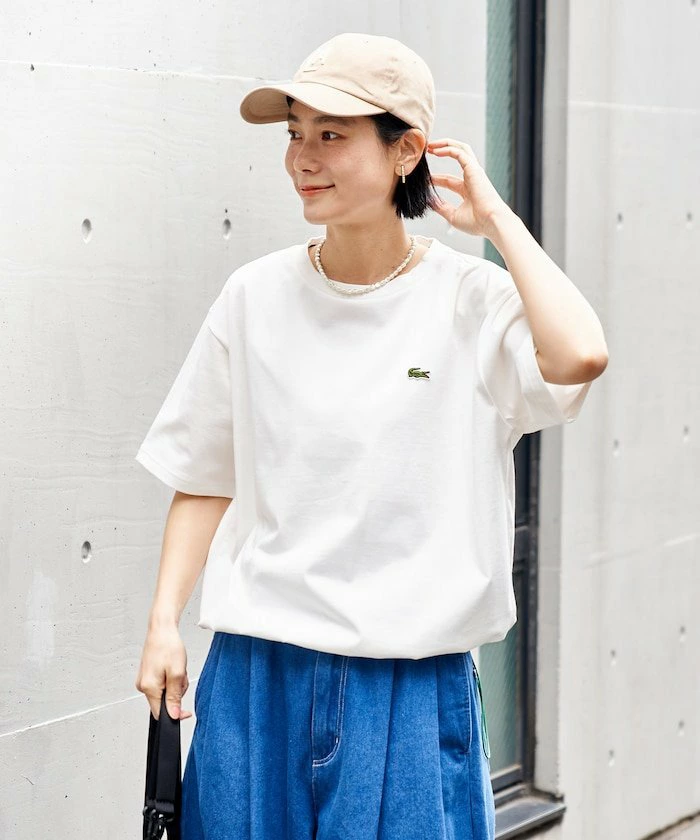 LACOSTE 定制纺锤圆领短袖 T 恤/单点 T 恤 5 种颜色