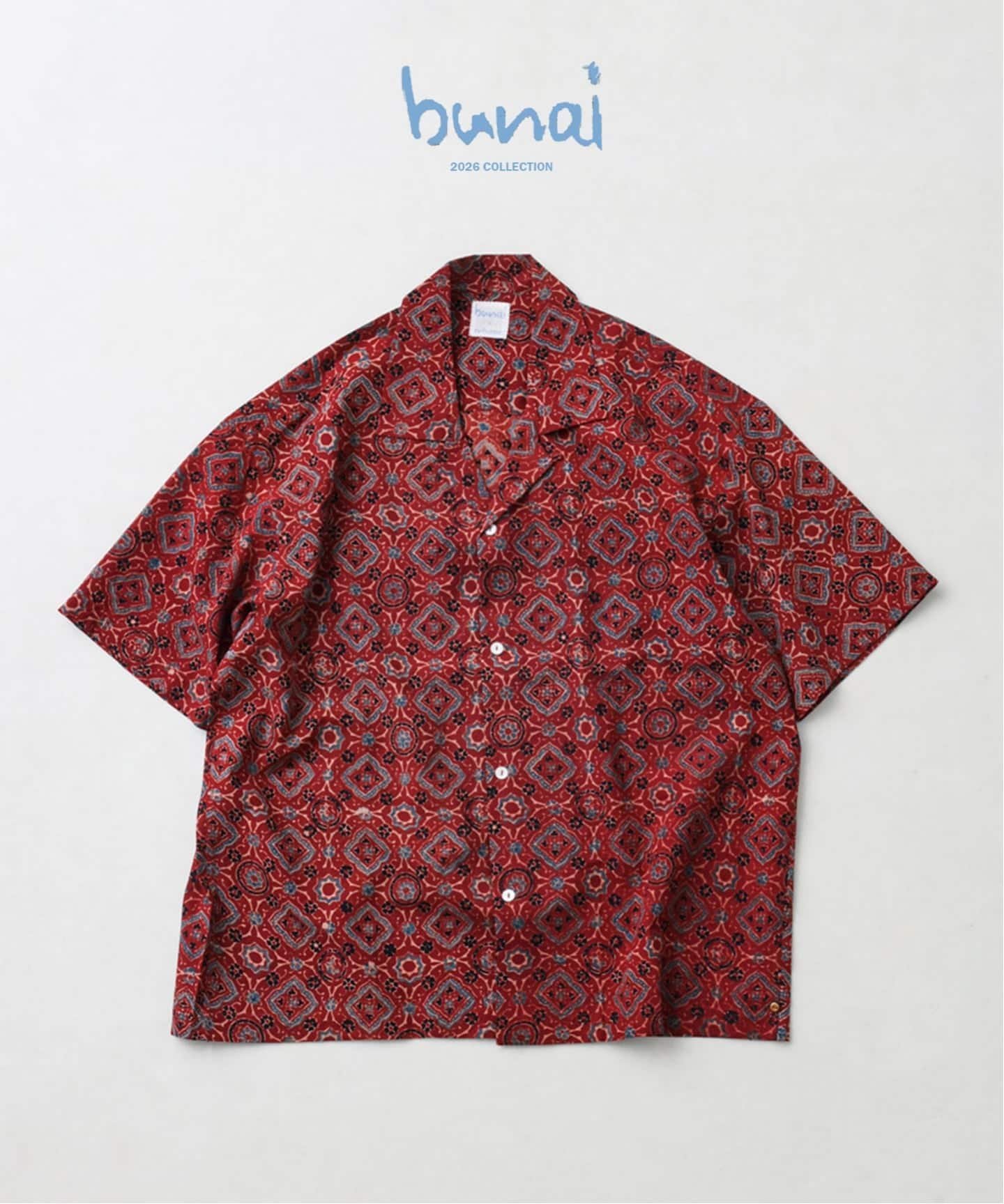 Bunai / Bunai Custom Ajraku 印花开领短袖衬衫