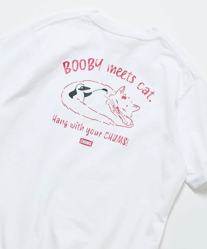 CHUMS×FREAK'S STORE 定制历史背面印花圆领T恤/猫图案【限量版】
