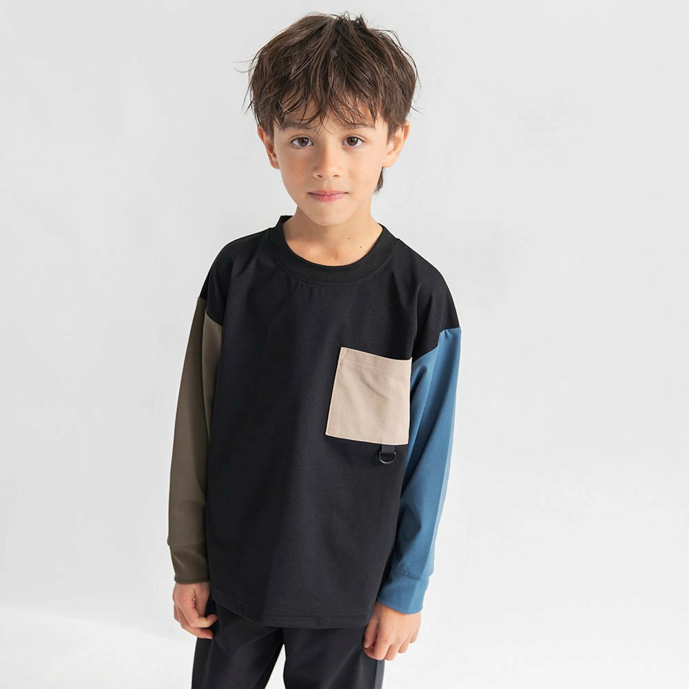 【WEB限定/DRC】【Active Tex】吸水速干口袋长袖T恤