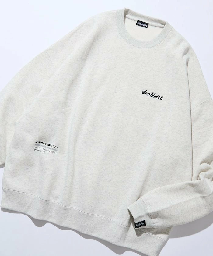 WILD THINGS×FREAK'S STORE 定制大廓形多印花圆领运动衫 [限量发行] 25AW