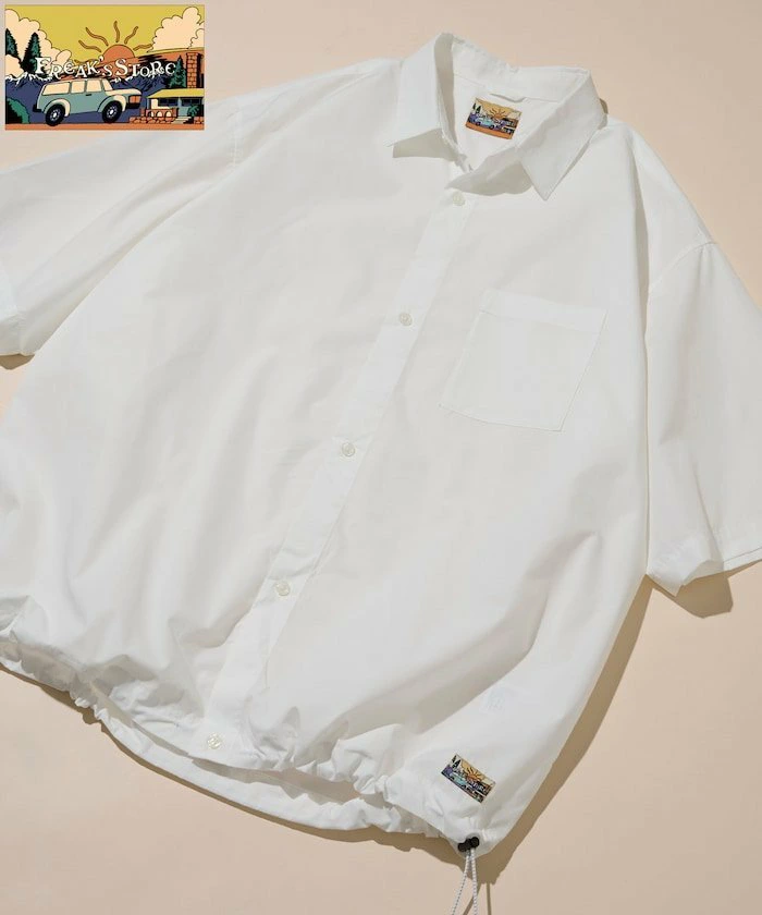 [FREAK'S STORE for BEACH & FES] 打字机主轴常规领短袖衬衫