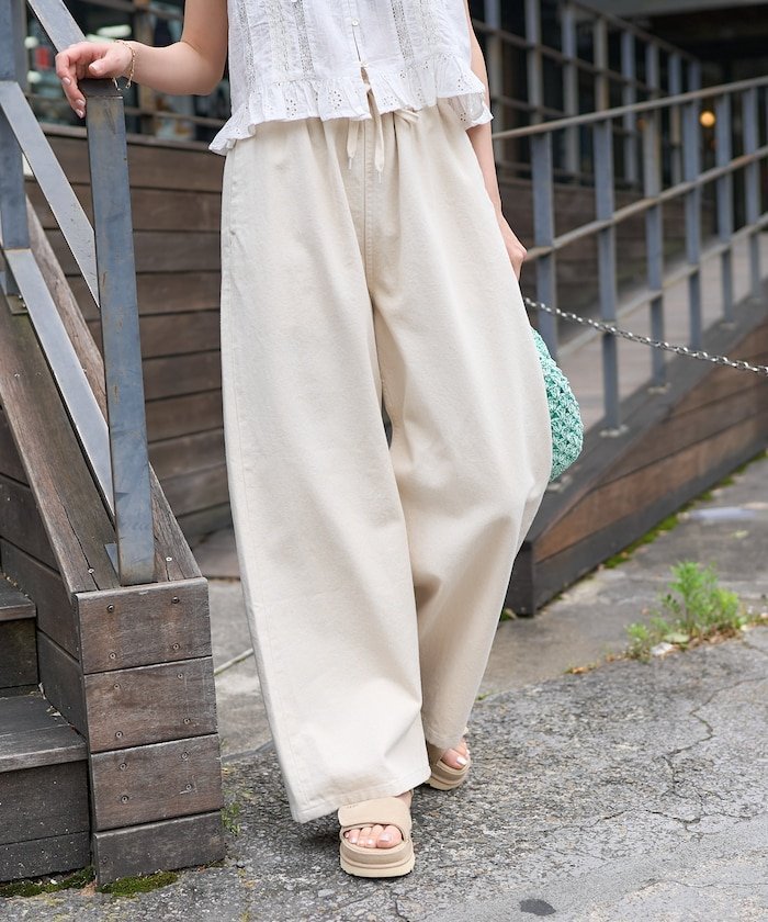<添加新颜色> <提供短款> 水洗易牛仔裤/Rakuchin denim 3 色 XS/S/M