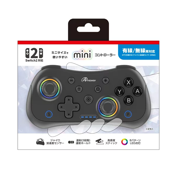 Switch2/PC 迷你控制器（黑色）Nintendo Switch 2