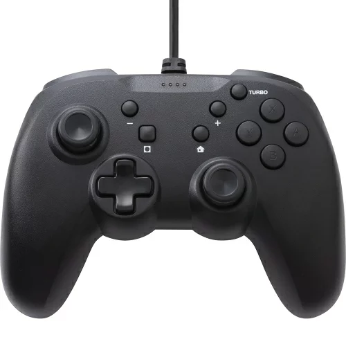 [配备快速射击按钮] CYBER /陀螺仪控制器轻型有线型（用于SWITCH）黑色Nintendo Switch