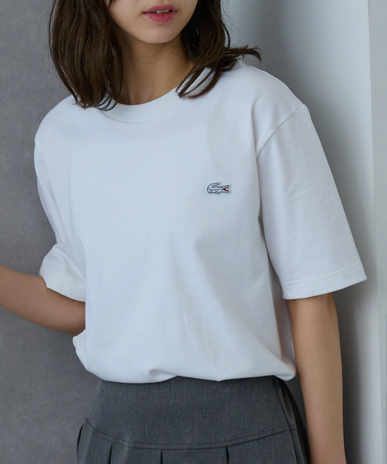LACOSTE/鳄鱼/一点标识T恤
