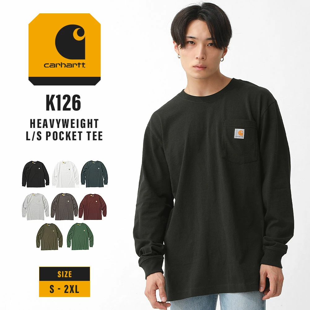 Carhartt K126 T恤长袖男士长袖T恤大码长T恤品牌美式休闲
