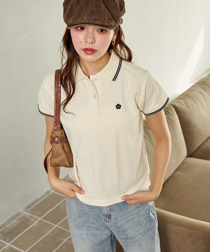 MARY QUANT × PUBLUX/Marie Quant Pique 一点线 Polo 衫限量版