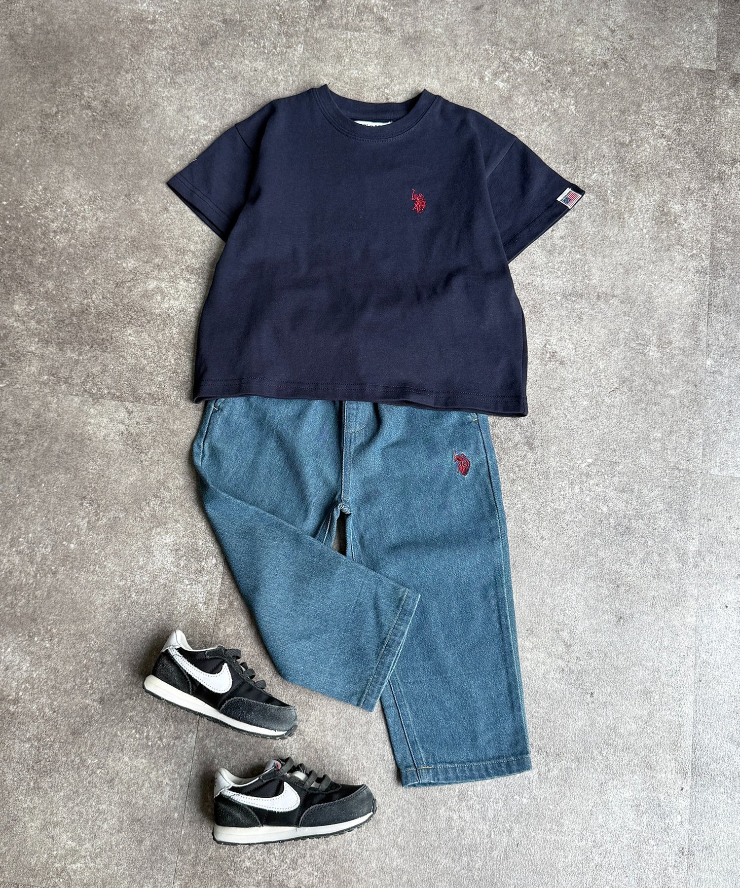 [孩子们] [美国POLO ASSN.]1点刺绣T恤