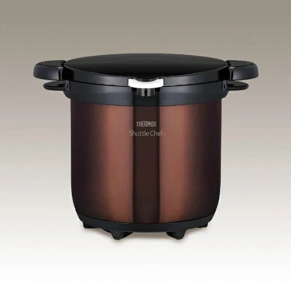 保温瓶|膳魔师 THERMOS 真空保温锅 (4.5L) Shuttle Chef 透明棕 KBG-4500-CBW[KBG4500]