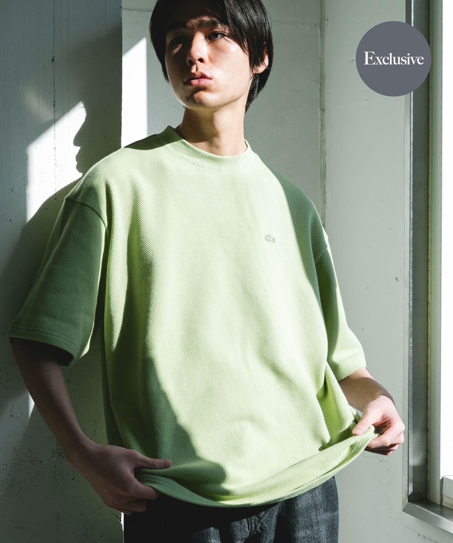 “特别订单” LACOSTE×DOORS THICK PIQUE ROUND 短袖