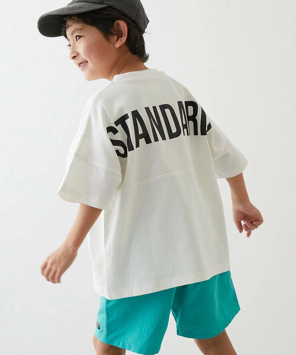 100%棉，不变形 STANDARD 背面标志印花短袖T恤 童装 26SS