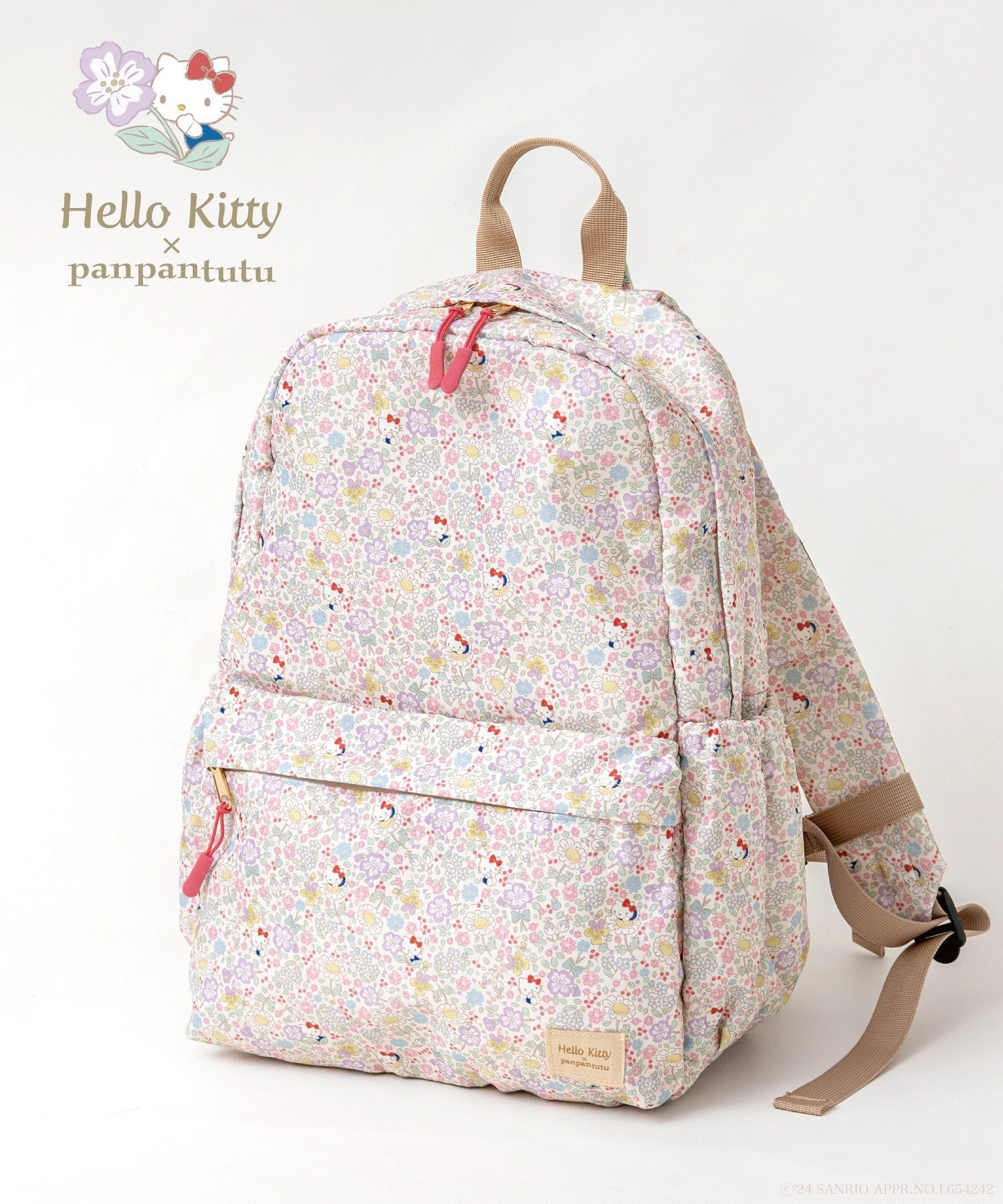 (p) [My Melody/Cinnamoroll/Hello Kitty] 防水多口袋背包 L A4