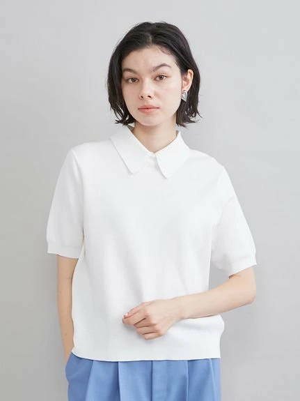 【WEB限定色】2WAY领可拆卸polo针织套头衫