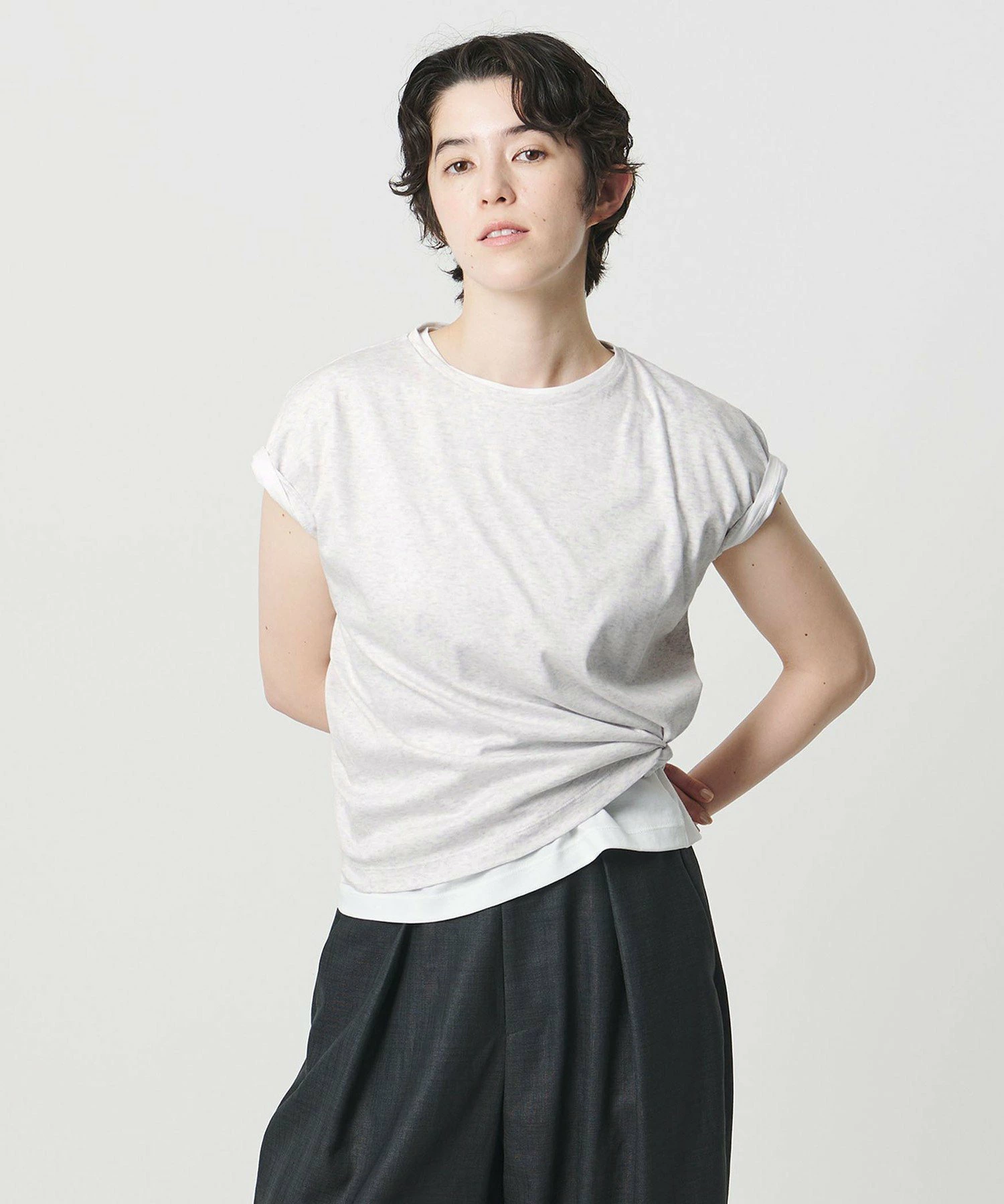 <MARW UNITED ARROWS>法式袖T恤防汗渍