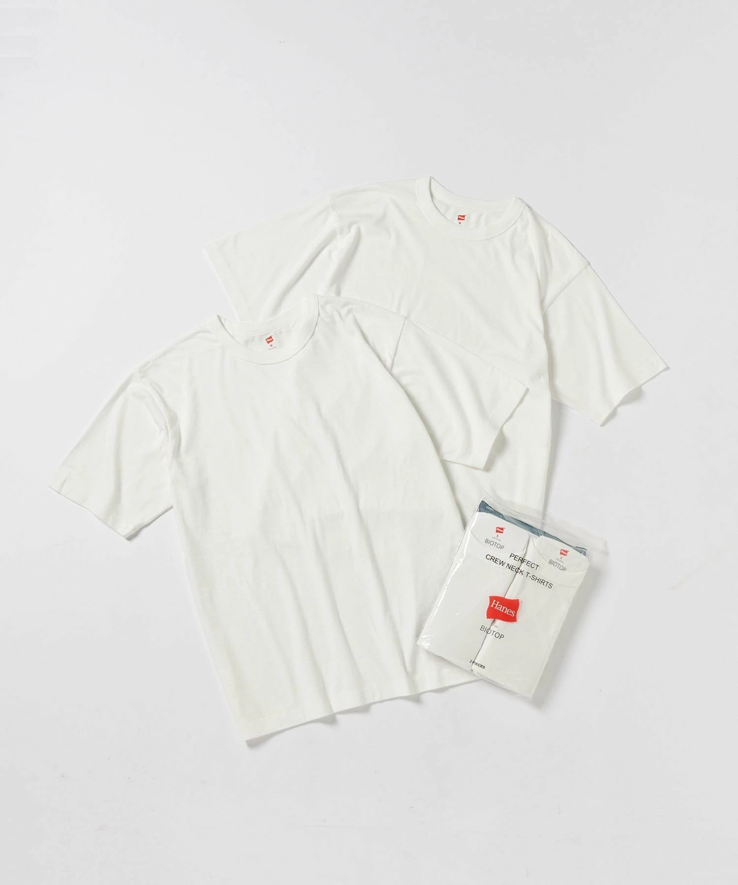[Hanes for BIOTOP] 水洗棉圆领 T 恤 2P