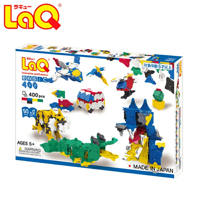 LaQ Basic 400首套免费包装益智玩具积木400块日本制造玩具儿童教材生日小学入学庆典毕业礼物圣诞礼物礼物5岁6岁7岁