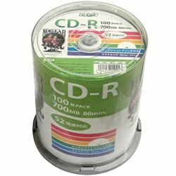 HIDISC｜Hi-Disc 数据 CD-R Hi-Disc 白色 HDCR80GP100 [100 张/700MB/兼容喷墨打印机]