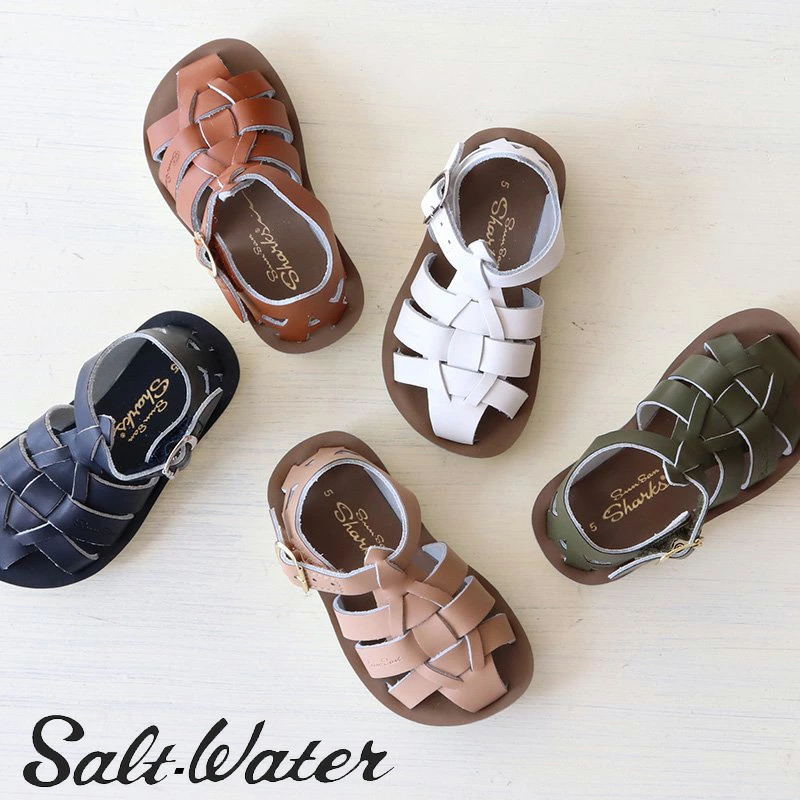 saltwater / Saltwater Sandals 2025SS 咸水鲨鱼儿童凉鞋尺码 5-12（13.3-19.2 厘米）