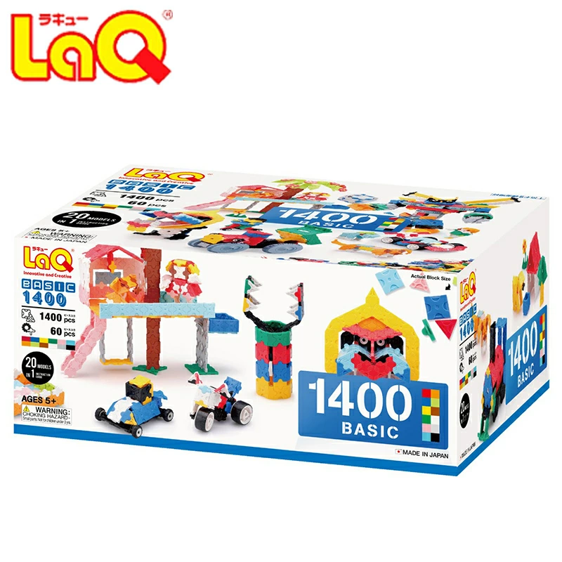 LaQ Basic 1400 免费包装益智玩具积木玩具男孩女孩 5 岁 ~ 小学生礼物庆祝生日套装