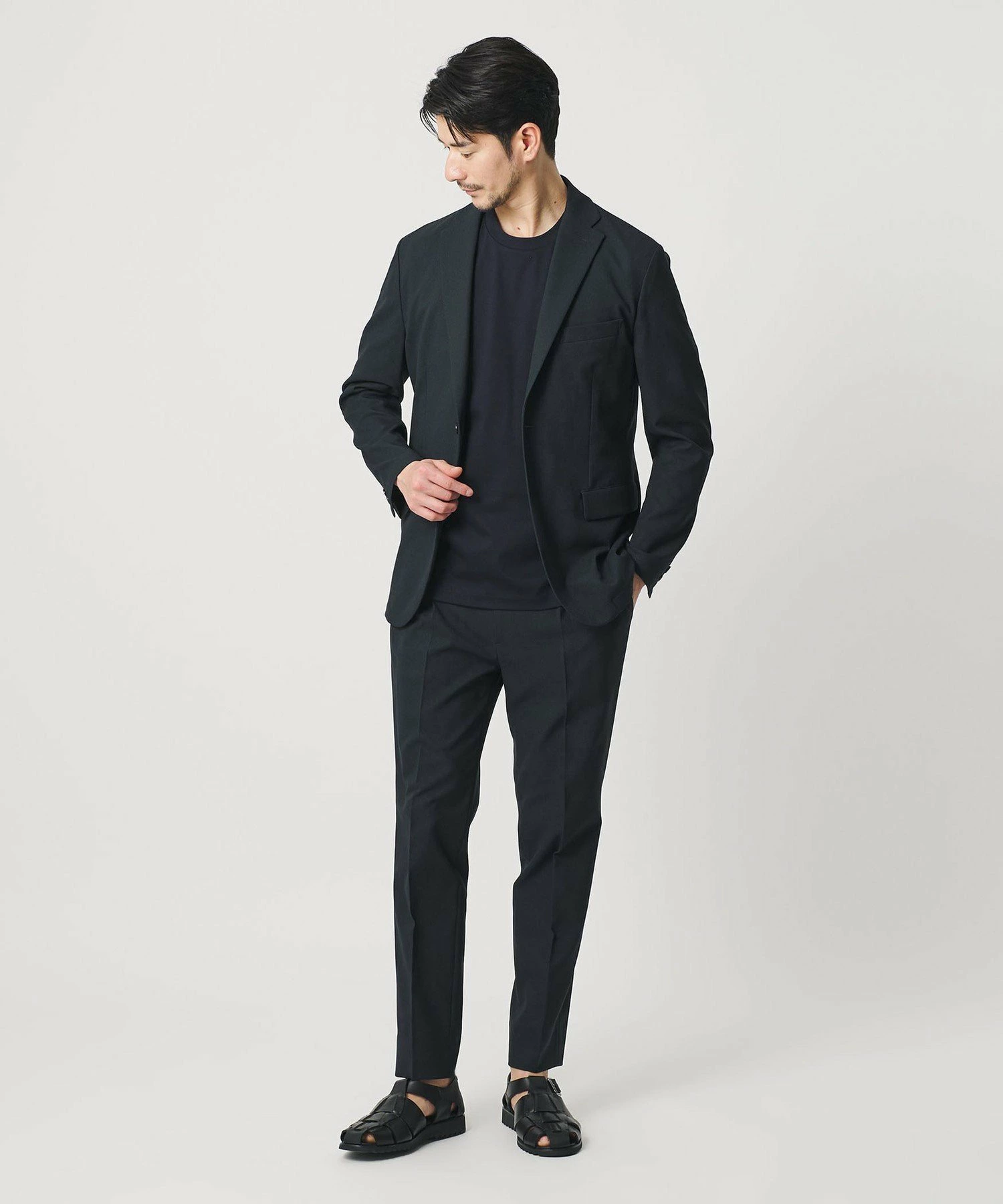 [WEB限定WARDROBE SMART] 浅色牛津布套装/夹克&休闲裤