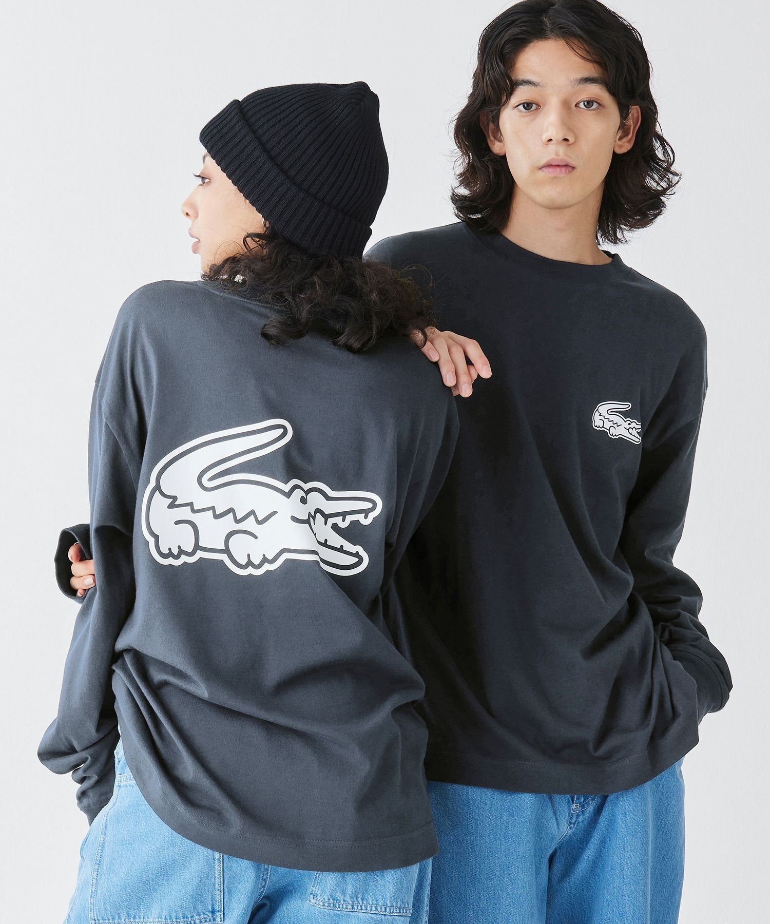 【仅限线上】LACOSTE 大廓形背面印花长袖 T 恤