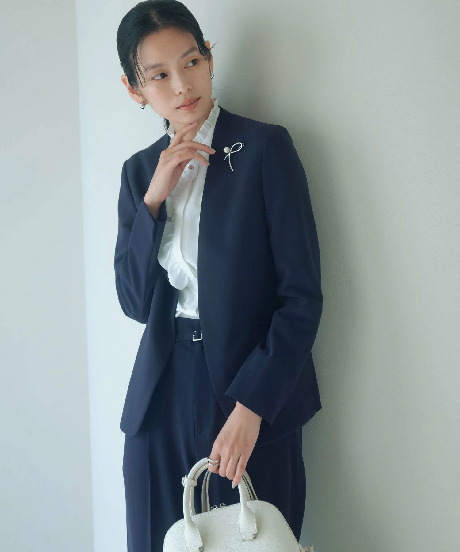 [尺码短可用] Paudre 无翻领夹克 可水洗弹力