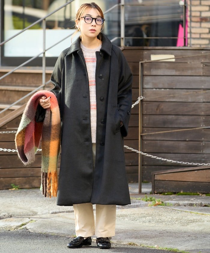 <短款可选> 海狸长外套/不锈钢领外套 25AW
