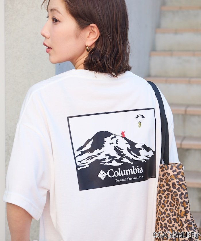 Gachapin Mook x Columbia x FREAK'S STORE 特别订购 Imperial Park 山图案背面印花 T 恤 [限量版]