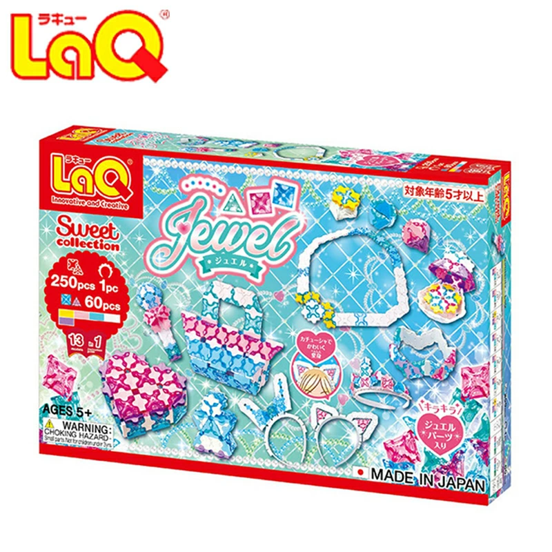 LaQ Sweet 系列宝石益智玩具积木适合 5 岁及以上儿童，小学入学庆典，生日礼物，女孩，5 岁，6 岁，7 岁，玩具