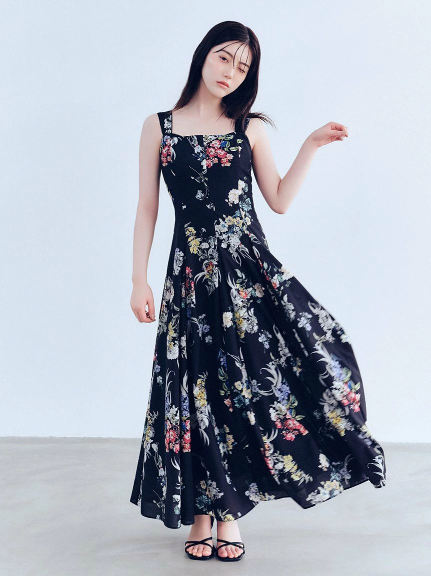 【00尺码可选】分层式花朵连衣裙/可水洗