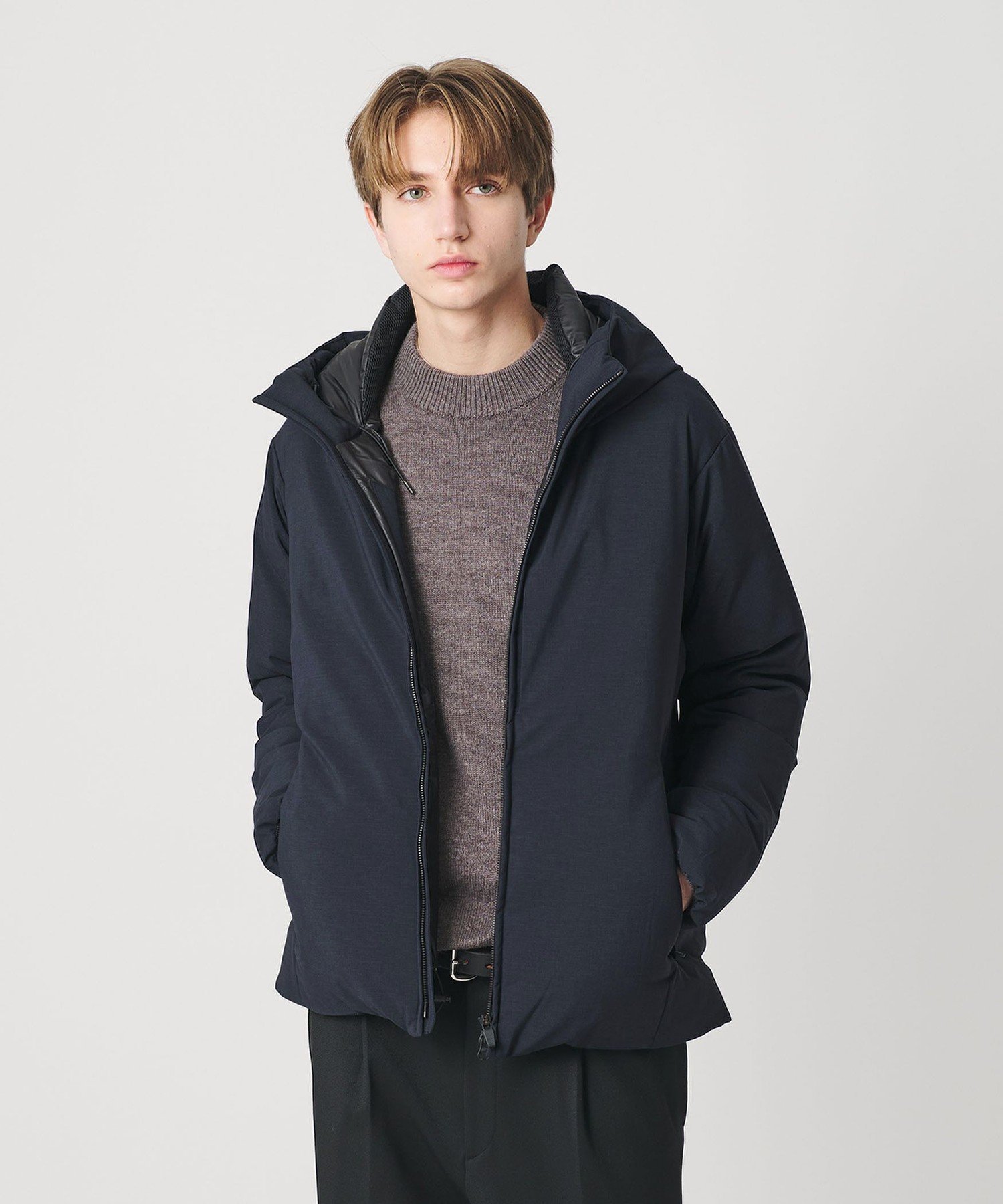 小松 Matere 青年布连帽羽绒服 700FP 防水功能