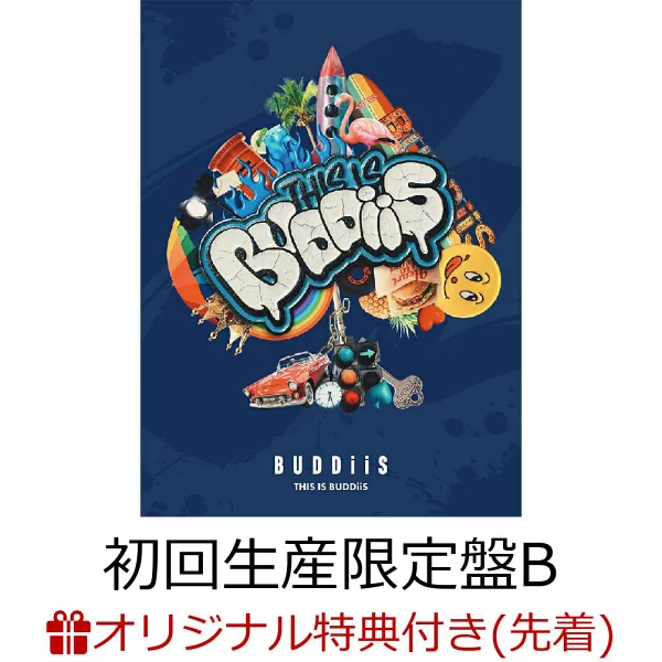 初次限定【乐天图书限定先到先得优待】THIS IS BUDDiiS（初回限定版B CD + Blu-ray）（原创字体标签（BUDDiiS 标志图案）） 原创优待 BUDDiiS