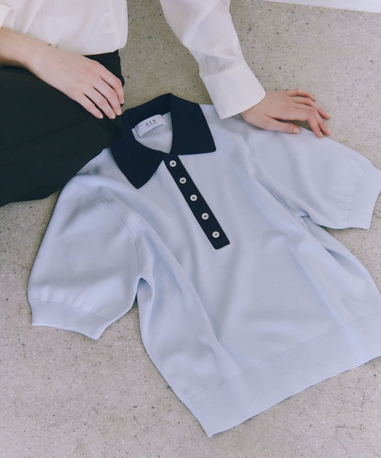 [WEB限定] 半袖双色polo衫