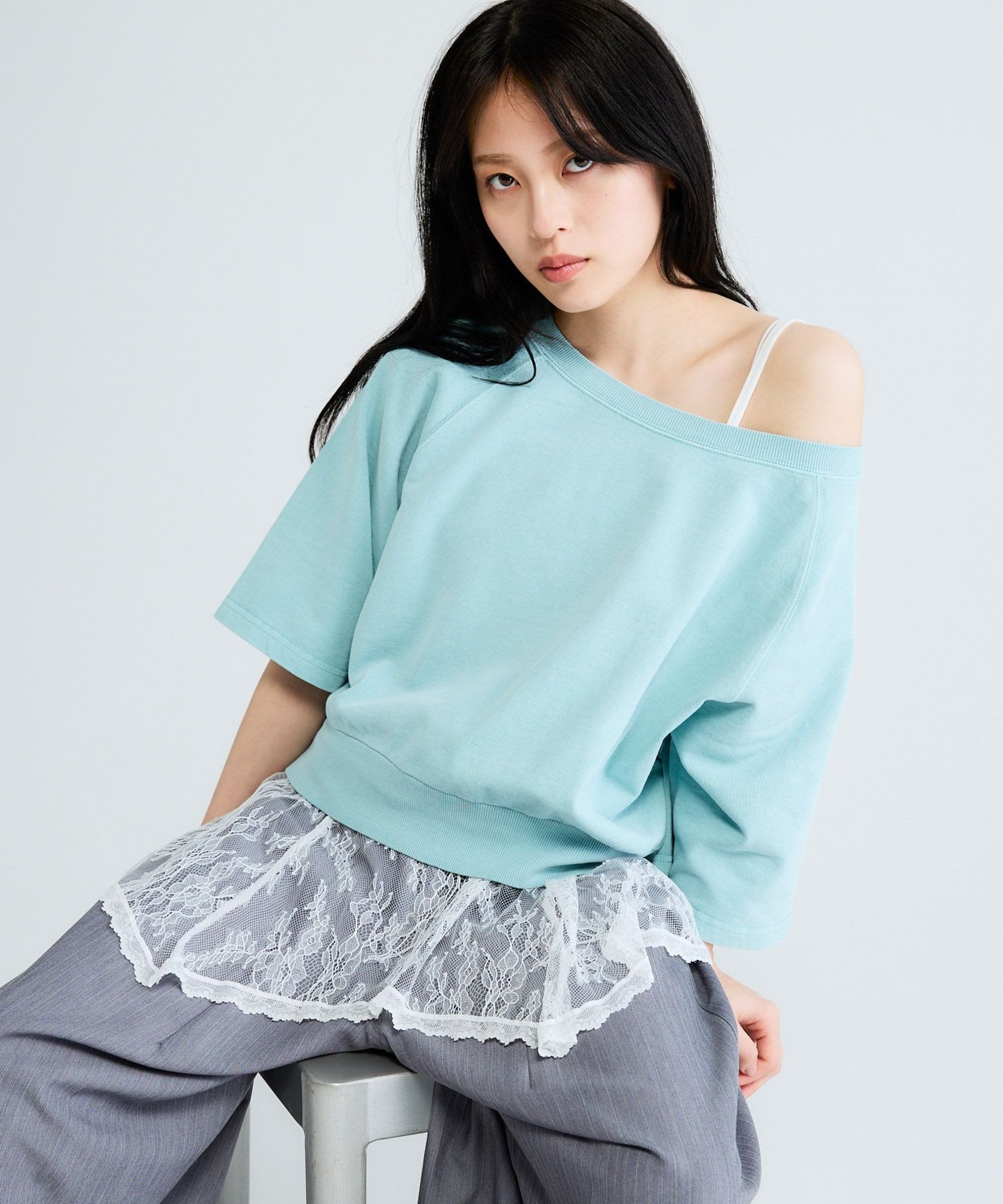 【廓形可供选择】蕾丝对接吊带背心